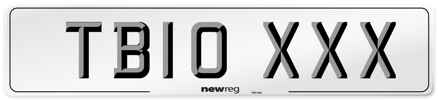 TB10 XXX Number Plate from New Reg